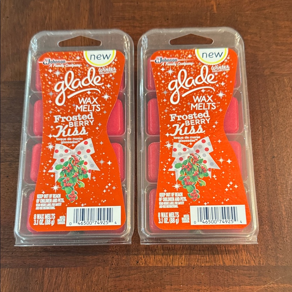 Glade Wax Melts Frosted Berry Kiss Winter Collection 16  Wax Melts NEW